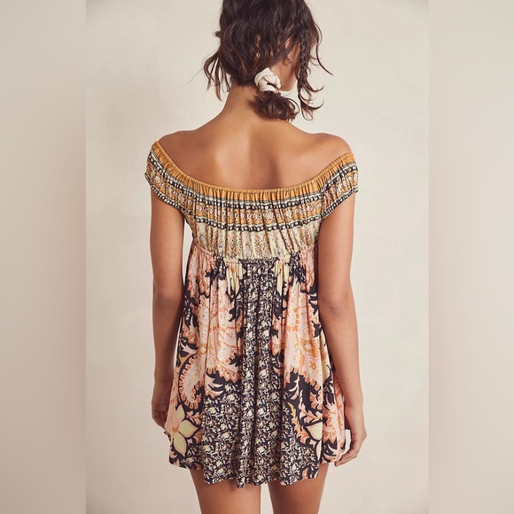 NEW Free People Bali Mariposa Slip Dress In Black Combo - Picture 3 of 15